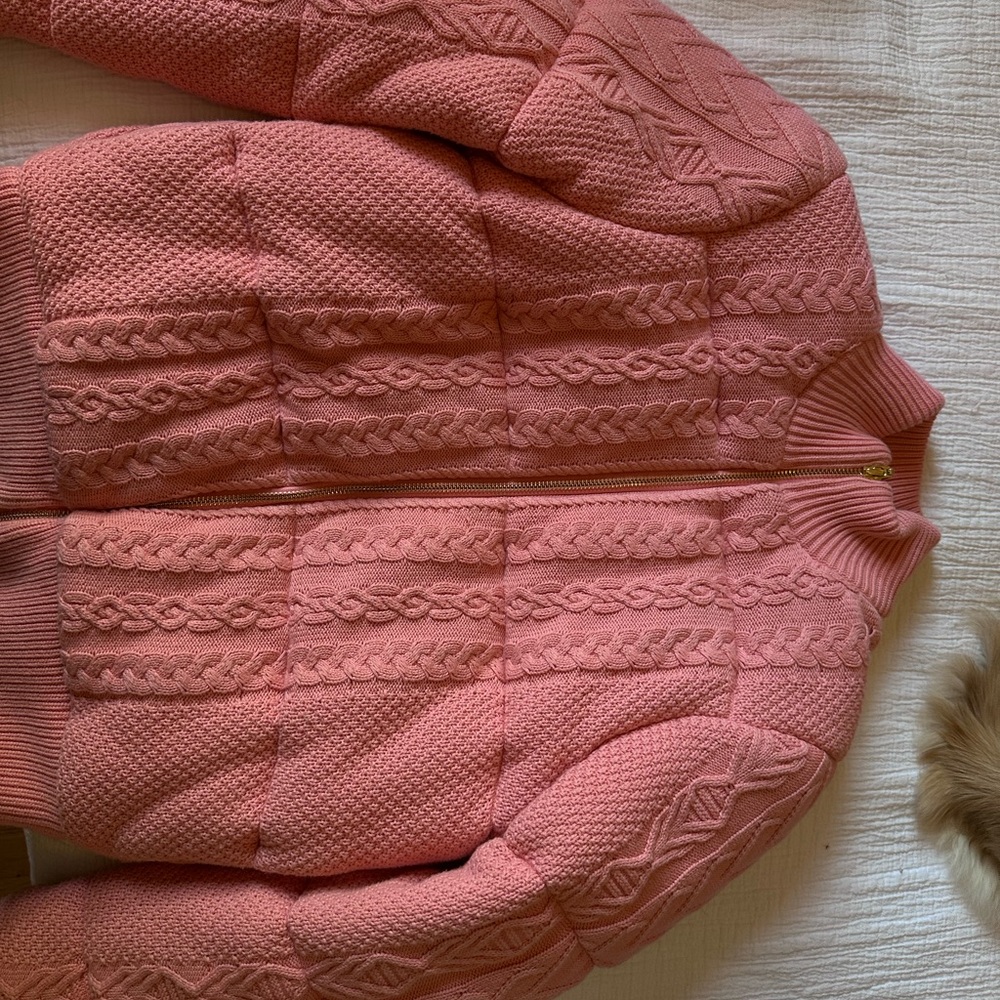 Loveshackfancy Pink Cableknit Jacket - image 2